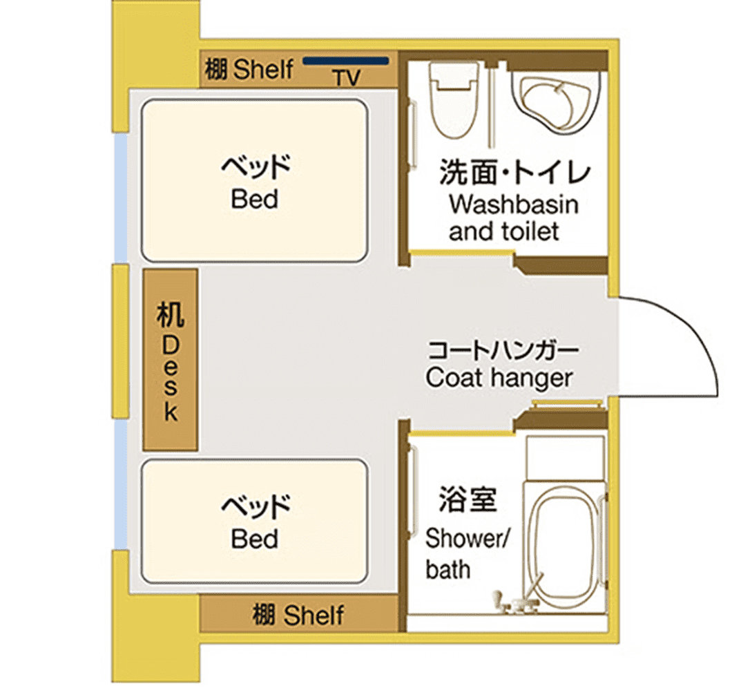 ハートフルルーム（ツイン） 間取り図